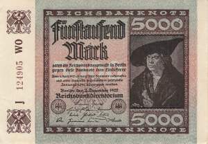 5000 Mark  ro.80a WO 1922
